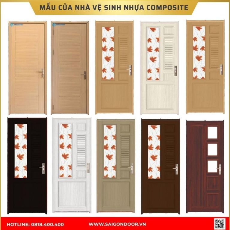 Mẫu cửa nhà vệ sinh nhựa composite được ưa chuộng tại Bình Phước Mẫu cửa nhà vệ sinh nhựa composite được ưa chuộng