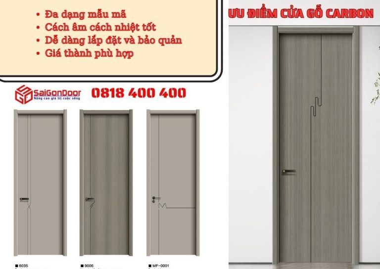 Ưu điểm của cửa gỗ carbon Ưu điểm của cửa gỗ carbon