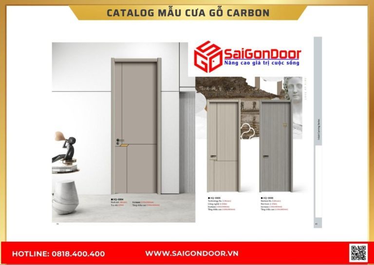Báo Giá Cửa Gỗ Carbon, Cửa Carbon, Cửa Tinh Thể Carbon 7/2024 2 cua go carbon21
