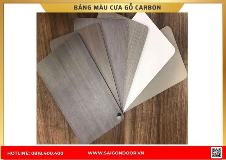 Bảng màu của cửa gỗ carbon Bảng màu của cửa gỗ carbon