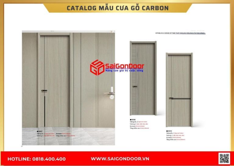 Catalog cửa gỗ carbon Catalog cửa gỗ carbon