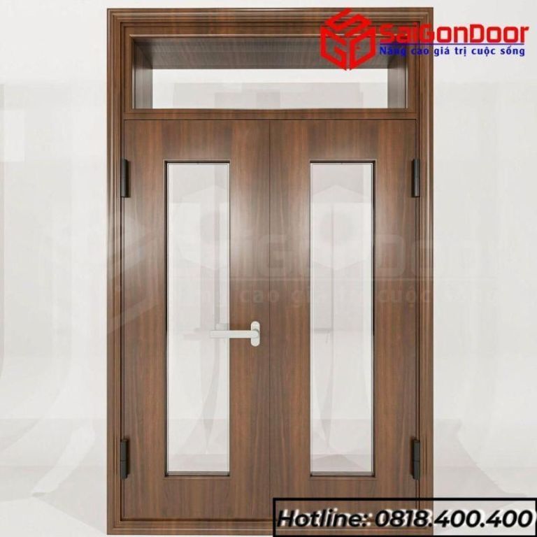 Cửa Nhôm Giả Gỗ - Cập Nhật Bảng Giá Mới Nhất Tháng 11/2024 19 Cửa nhôm giả gỗ 2 cánh cao cấp