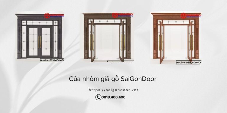 Cửa Nhôm Giả Gỗ - Cập Nhật Bảng Giá Mới Nhất Tháng 11/2024 12 Cửa nhôm giả gỗ cao cấp tại SaiGonDoor