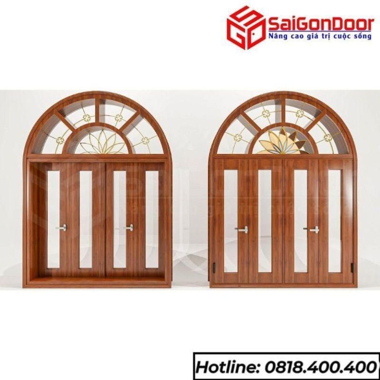 Cửa Nhôm Giả Gỗ - Cập Nhật Bảng Giá Mới Nhất Tháng 11/2024 16 Cửa nhôm giá gỗ Xingfa hiện đại