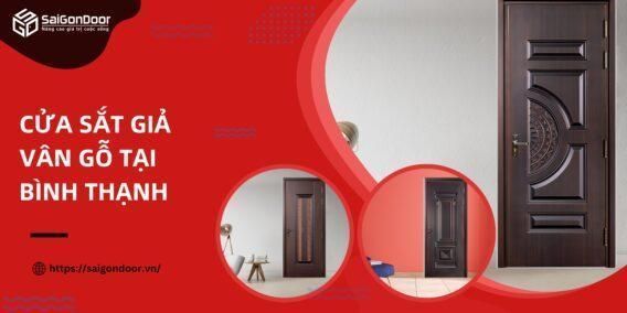 Cửa sắt giả vân gỗ tại Bình Thạnh