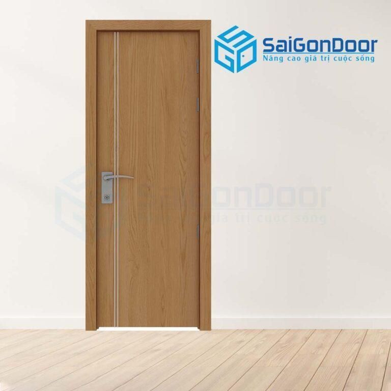 cửa sắt giả gỗ Cà Mau Mẫu cửa sắt vân gỗ phòng ngủ với thiết kế hiện đại