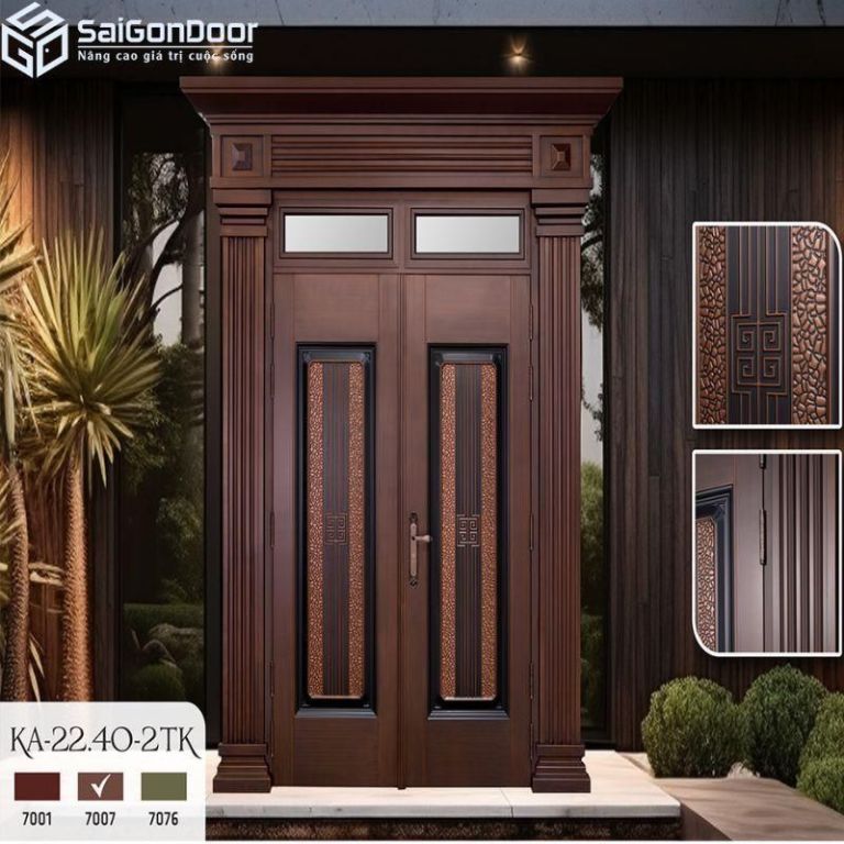 Cửa Thép Giả Vân Gỗ Tại Quận Bình Tân – Đặc Điểm và Phân Loại 15 Mẫu cửa thép vân gỗ có giá trị thẩm mỹ cao