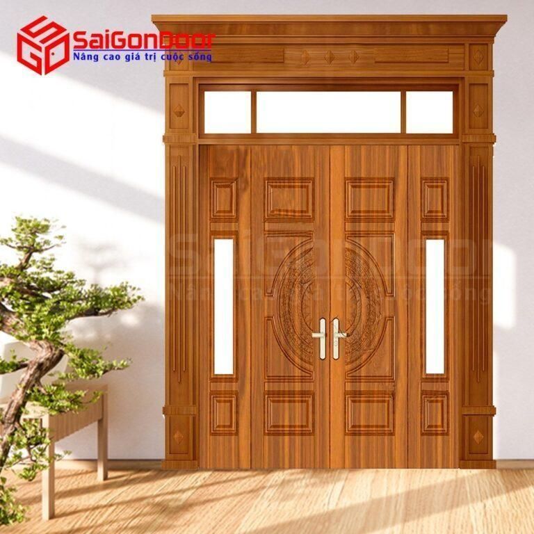 cửa thép vân gỗ quận 4 SaiGonDoor - Địa chỉ mua cửa thép vân gỗ Quận 4 uy tín
