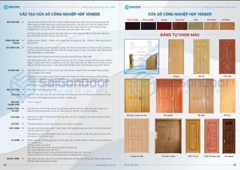Catalog cửa gỗ công nghiệp Catalog cửa gỗ công nghiệp