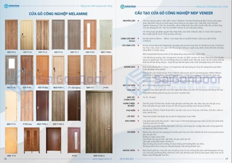 Catalog cửa gỗ công nghiệp Catalog cửa gỗ công nghiệp