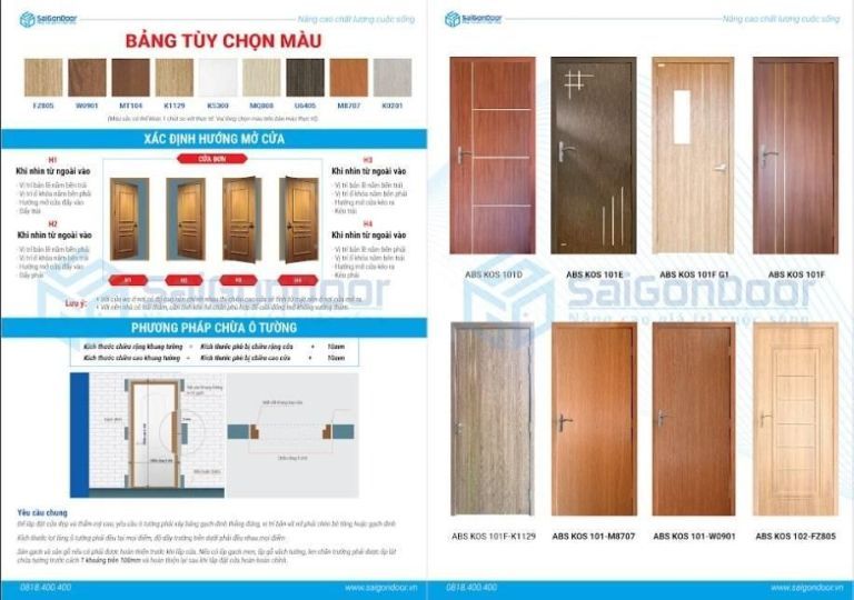 Catalog cửa nhựa ABS Hàn Quốc Catalog cửa nhựa ABS Hàn Quốc