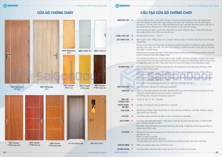 Catalog cửa gỗ chống cháy Catalog cửa gỗ chống cháy