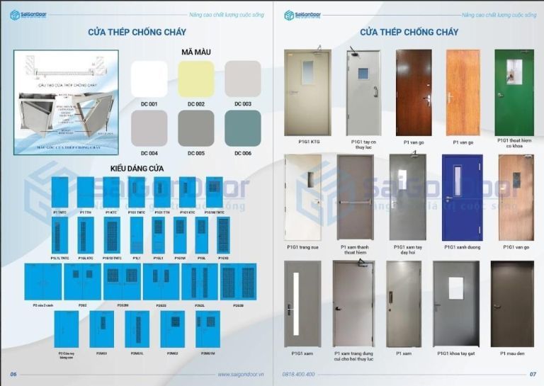 Catalog cửa thép chống cháy Catalog cửa thép chống cháy