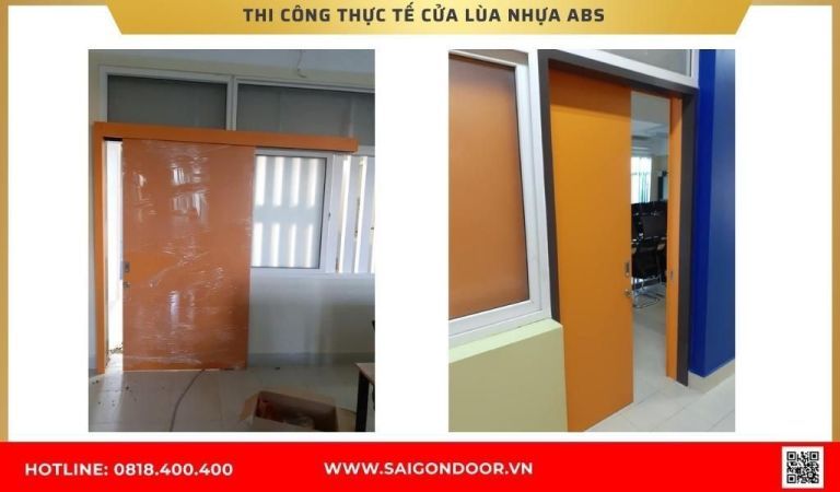 Hình ảnh thi công thực tế cửa nhựa ABS Hàn Quốc Bình Phước Hình ảnh thi công thực tế cửa nhựa ABS Hàn Quốc
