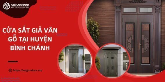Cửa sắt giả vân gỗ tại Huyện Bình Chánh