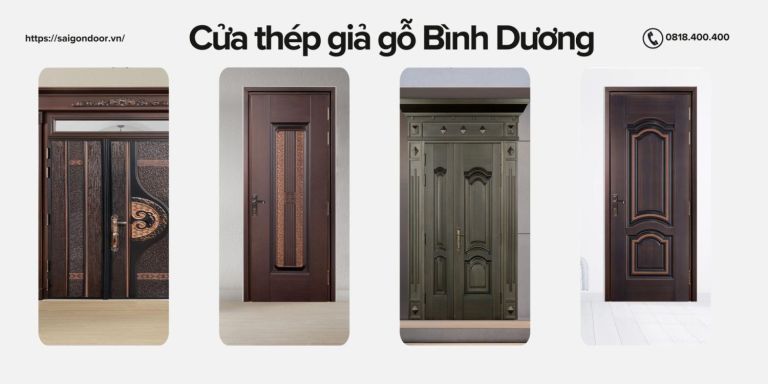 Xưởng Cửa Thép Giả Gỗ Bình Dương Siêu Bền, Giá Tốt Nhất 8 SaigonDoor Chuyên Gia cửa thép giả gỗ