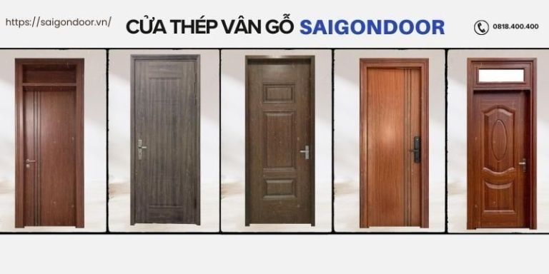 So sánh cửa thép vân gỗ khi lắp đặt 
