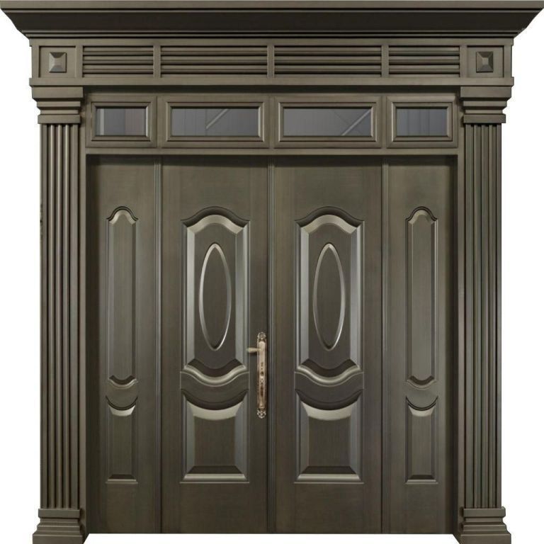 Cửa thép vân gỗ 4 cánh thiết kế truyền thống Cửa thép vân gỗ 4 cánh thiết kế truyền thống