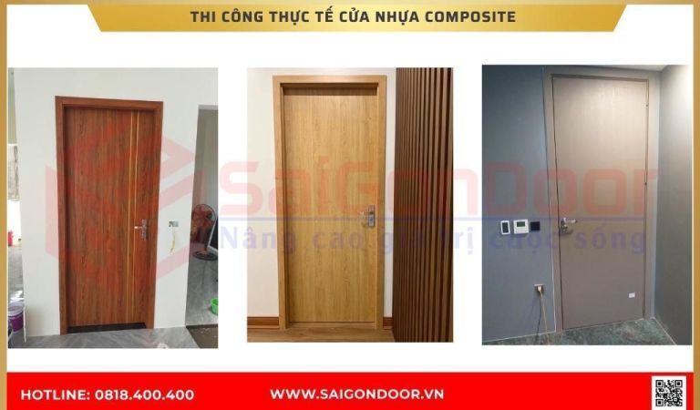 Hình ảnh thi công thực tế cửa nhựa composite tại An Giang Hình ảnh thi công thực tế cửa nhựa composite