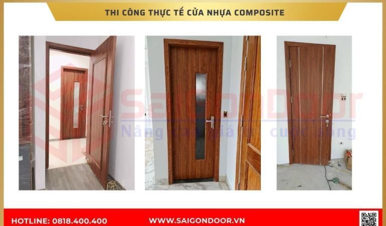 Hình ảnh thi công thực tế cửa nhựa composite tại Bình Dương Hình ảnh thi công thực tế cửa nhựa composite