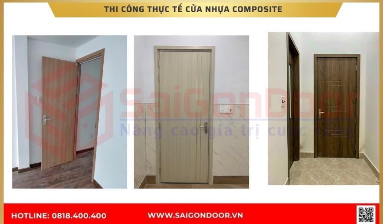 Hình ảnh thi công thực tế cửa nhựa composite tại Bến Tre Hình ảnh thi công thực tế cửa nhựa composite
