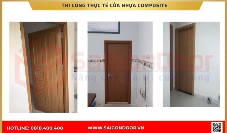 Hình ảnh thi công thực tế cửa nhựa composite tại Cà Mau Hình ảnh thi công thực tế cửa nhựa composite