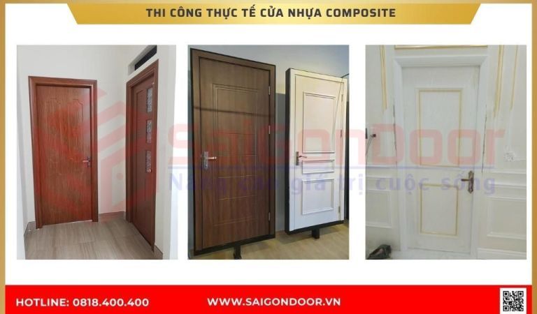 Hình ảnh thi công thực tế cửa nhựa composite tại Cà Mau Hình ảnh thi công thực tế cửa nhựa composite