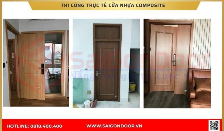 Hình ảnh thi công thực tế cửa nhựa composite tại Cà Mau Hình ảnh thi công thực tế cửa nhựa composite