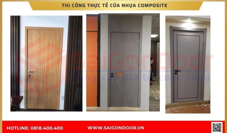 Hình ảnh thi công thực tế cửa nhựa composite tại Cà Mau Hình ảnh thi công thực tế cửa nhựa composite