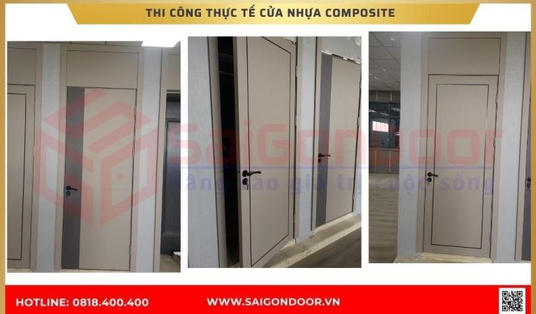 Hình ảnh thi công thực tế cửa nhựa composite tại Cà Mau Hình ảnh thi công thực tế cửa nhựa composite