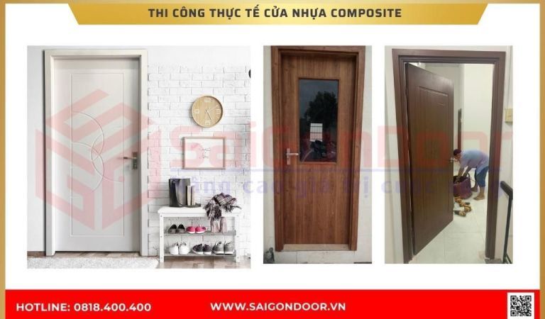 Hình ảnh thi công thực tế cửa nhựa composite tại Cà Mau Hình ảnh thi công thực tế cửa nhựa composite