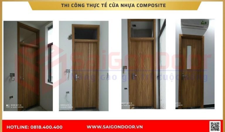 Hình ảnh thi công thực tế cửa nhựa composite tại An Giang Hình ảnh thi công thực tế cửa nhựa composite