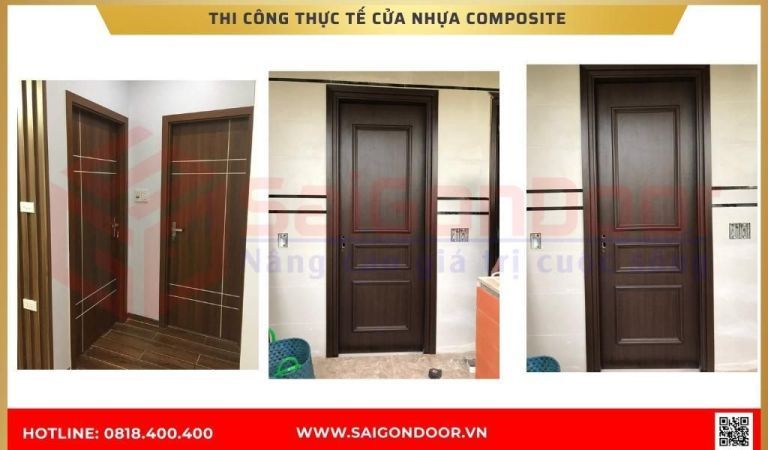 Hình ảnh thi công thực tế cửa nhựa composite tại An Giang Hình ảnh thi công thực tế cửa nhựa composite