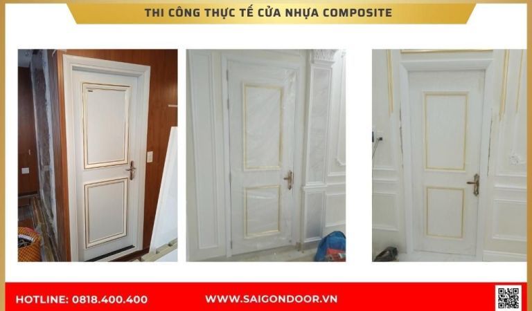 Hình ảnh thi công thực tế cửa nhựa composite tại An Giang Hình ảnh thi công thực tế cửa nhựa composite