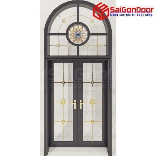 Cửa Nhôm Vân Gỗ SGD-CNVG-21