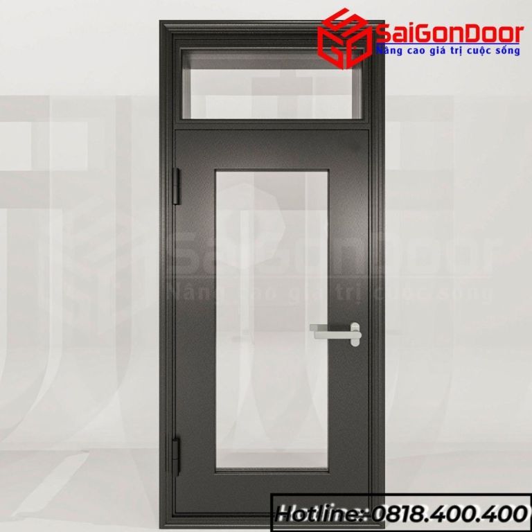 Mẫu cửa nhôm vân gỗ 1 cánh Mẫu cửa nhôm vân gỗ 1 cánh