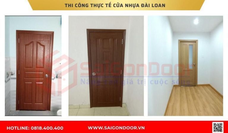 Hình ảnh thi công thực tế cửa nhựa Đài Loan tại Bình Phước Hình ảnh thi công thực tế cửa nhựa Đài Loan