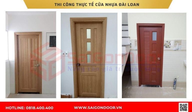 Hình ảnh thi công thực tế cửa nhựa Đài Loan tại Bình Phước Hình ảnh thi công thực tế cửa nhựa Đài Loan