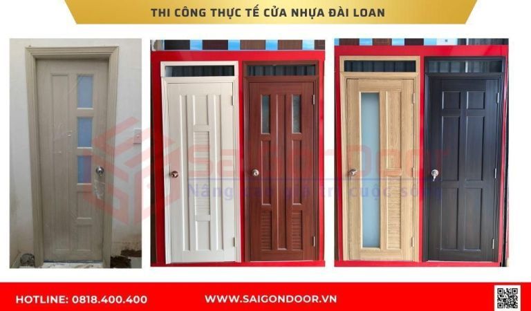 Hình ảnh thi công thực tế cửa nhựa Đài Loan tại Bình Phước Hình ảnh thi công thực tế cửa nhựa Đài Loan