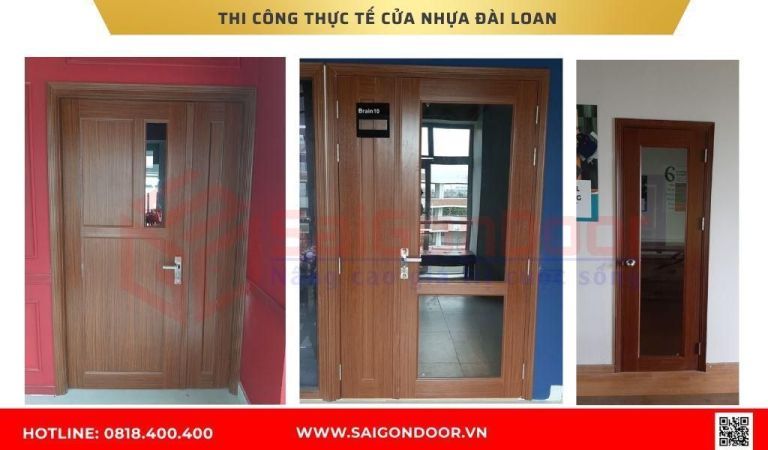 Hình ảnh thi công thực tế cửa nhựa Đài Loan tại Bình Phước Hình ảnh thi công thực tế cửa nhựa Đài Loan