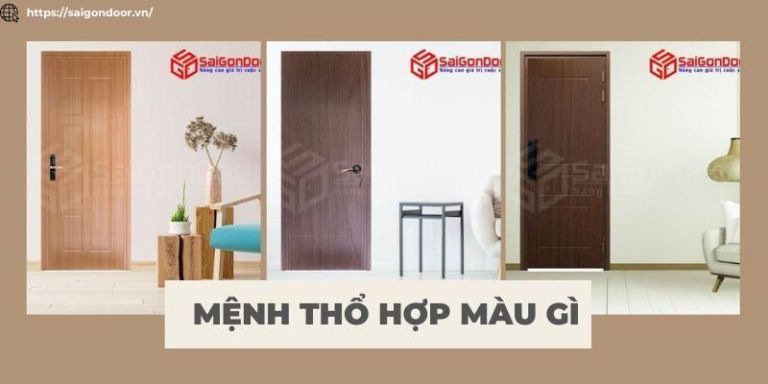 Mệnh Thổ hợp màu gì? Gợi ý các gam màu cực may mắn cho mệnh Thổ 13 Cửa nhựa composite màu nâu phù hợp với người mệnh thổ