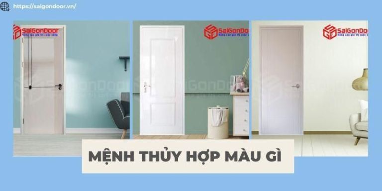 Mệnh Thủy hợp màu gì? Kỵ với màu gì nhất năm 2024? 12 Cửa nhựa composite màu trắng là lựa chọn cực phổ biến