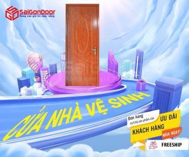 Mẫu cửa nhà vệ sinh bằng gỗ Hot nhất hiện nay tại SaiGonDoor
