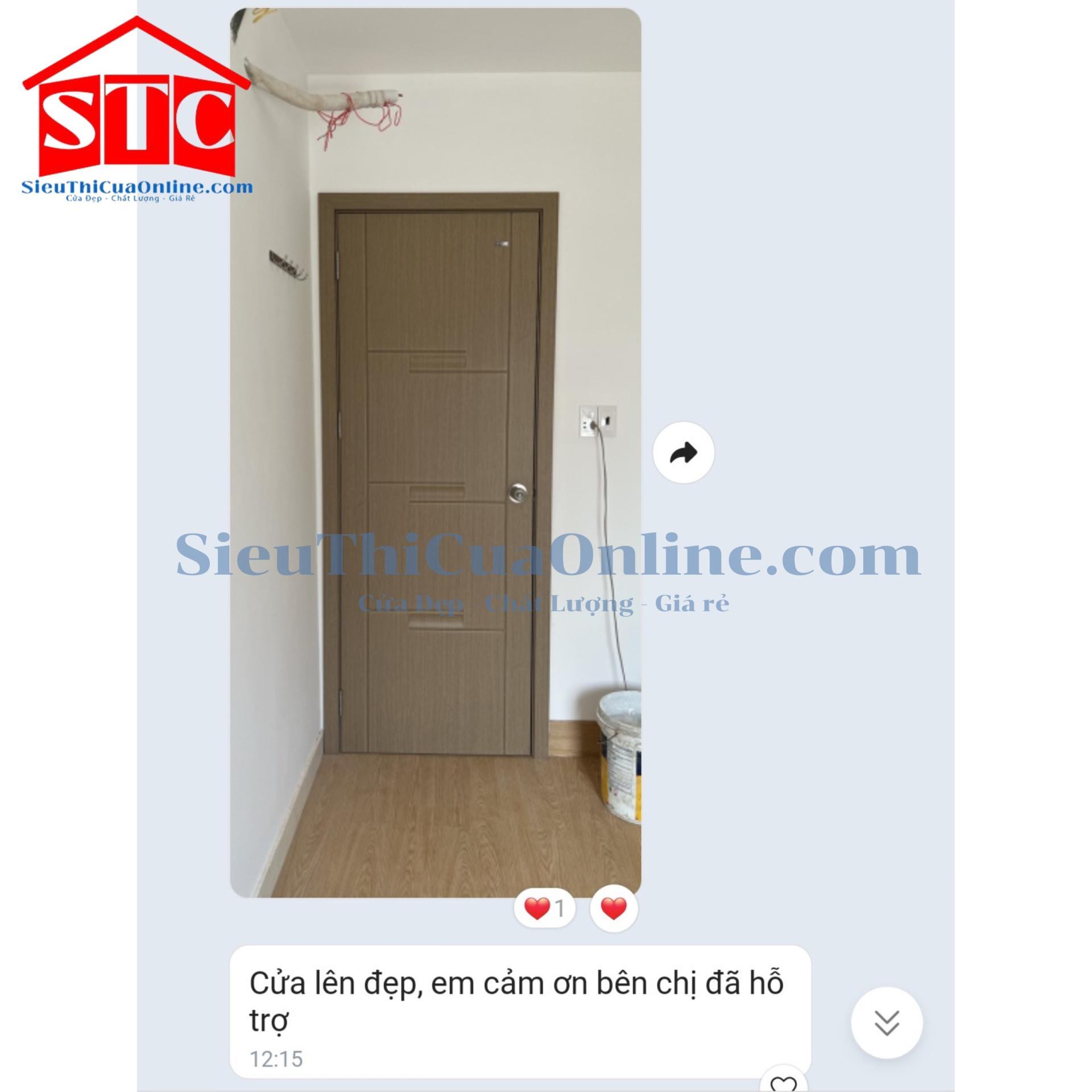 Feedback của khách hàng ngoại tỉnh tự lắp cửa nhựa giả gỗ tại nhà