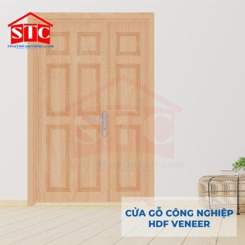 Cửa gỗ Pano Veneer giá rẻ 6A-Sồi-1
