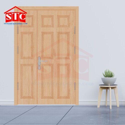 Cửa gỗ Pano Veneer giá rẻ 6A-Sồi-2