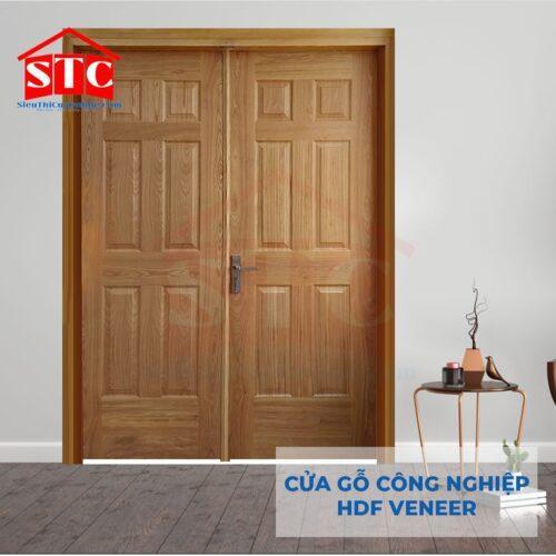 Cửa gỗ Pano Veneer giá rẻ 019-Sồi