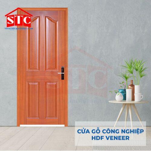 Cửa gỗ Pano Veneer giá rẻ 2A-Xoan Đào-2