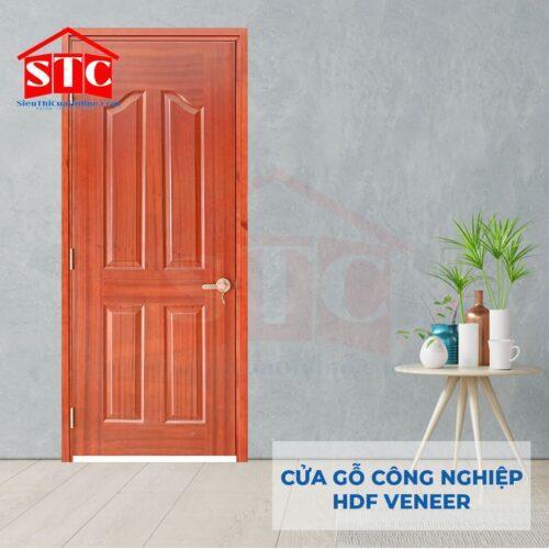 Cửa gỗ Pano Veneer giá rẻ 2A-Xoan Đào-5