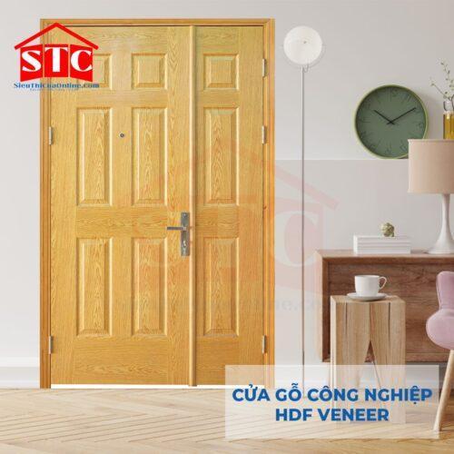 Cửa gỗ Pano Veneer giá rẻ 6B-Căm Xe-3